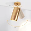 Golden Vintage Industrial Wall Sconce Light GU10 Black White Surface Mounted Rotatable Ceiling Track Bedroom Store Aisle Fixture 4