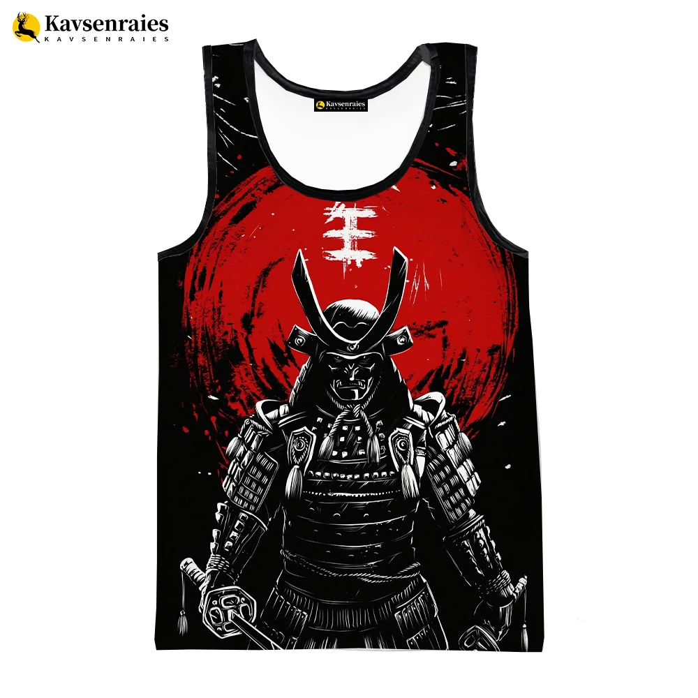 

Newest Fashion Samurai 3D Printed Tank Tops Men Summer Vest Women Casual Samurai Sleeveless T-shirt Hip Hop Oversized Tops