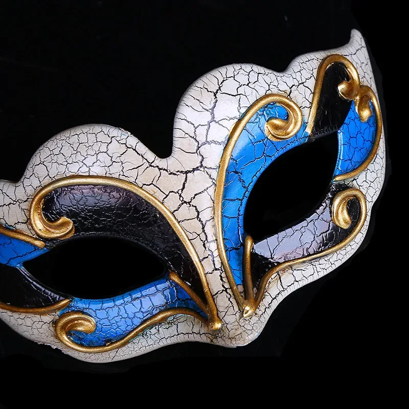 1pc Venetian Ball Masks Upper Crack Half Face Masquerade Mask Halloween Theme Party Cosplay Mask Dance Makeup Props