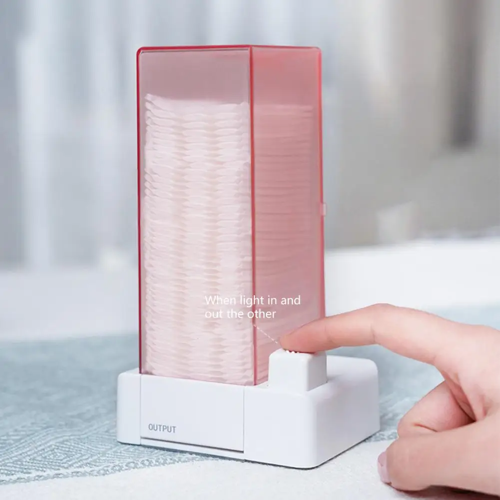 makeup organizer makeup storage box cosmetic storage box storage box Auto Cotton Pad Dispenser Organizer Makeup Storage Box Detachable Rectangular Reusable Cosmetic Container Storage Case