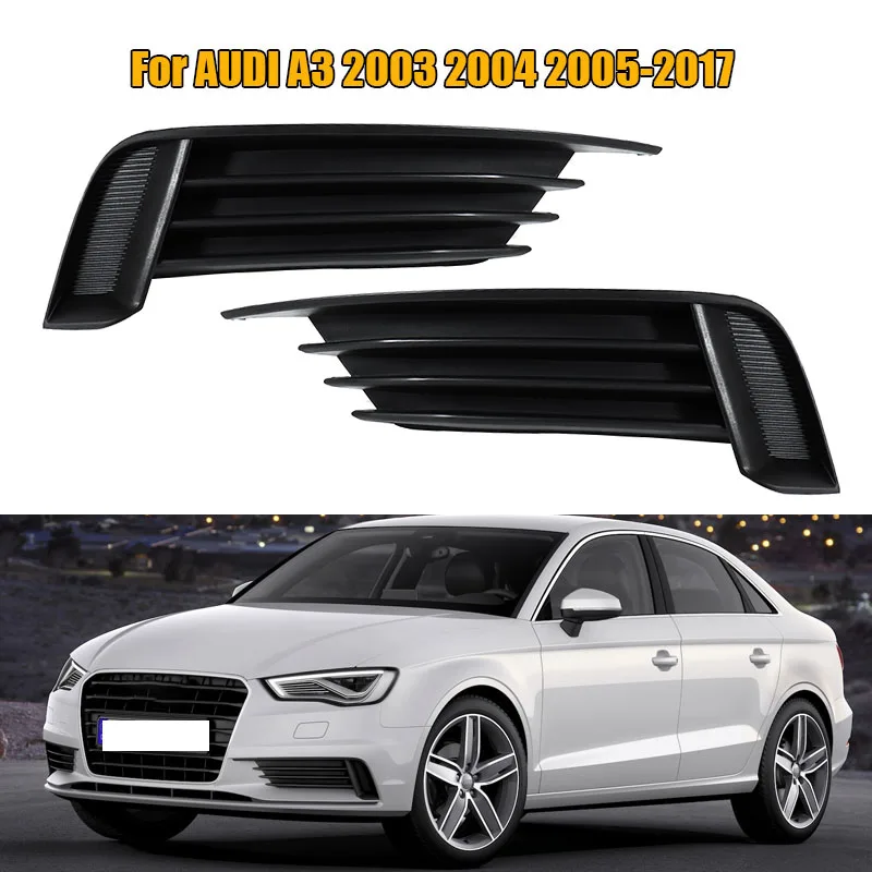 8V5807681 8V5807682 Car Front Bumper Fog Light Grilles Gril Front Bumper Fog Lamp Racing Grills For AUDI A3 2003 2004 2005-2017