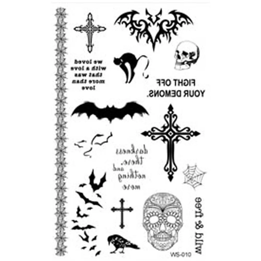 

Halloween Waterproof Temporary Tattoo Stickers Sexy Bloody Makeup Zombie Scar Tattoo Decoration Wound Horror Blood Sticker