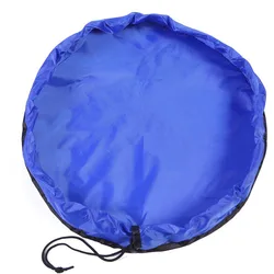 Multifunctional Portable Kids Toy Storage Bag and Play Mat - Diameter 50cm (Blue)