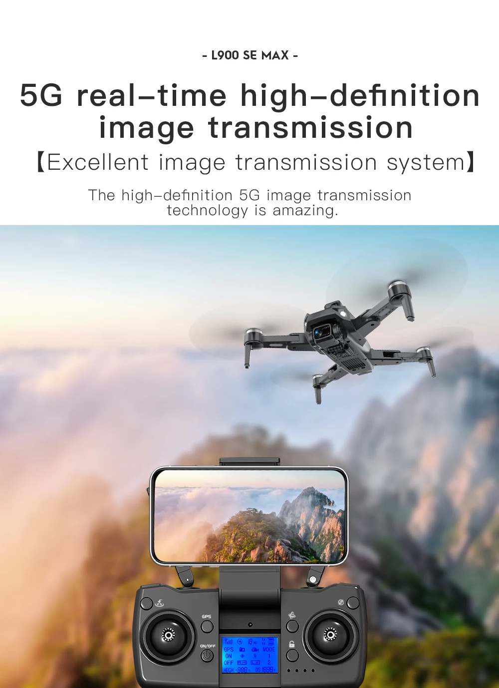 L900 Pro SE MAX Drone, L9OO SE MAX 5G real-time high-definition image transmission 