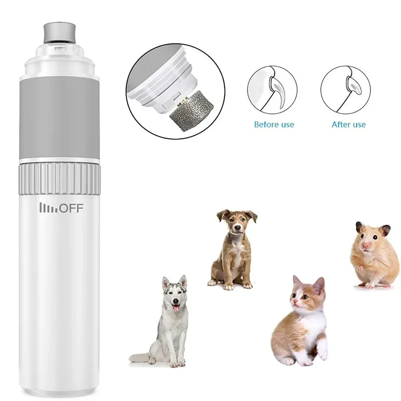 Electric Dog Nail Clippers for Dog Cat Nail Grinders USB Rechargeable Pet Cat Paws Quiet Grooming Trimmer Pet Tools