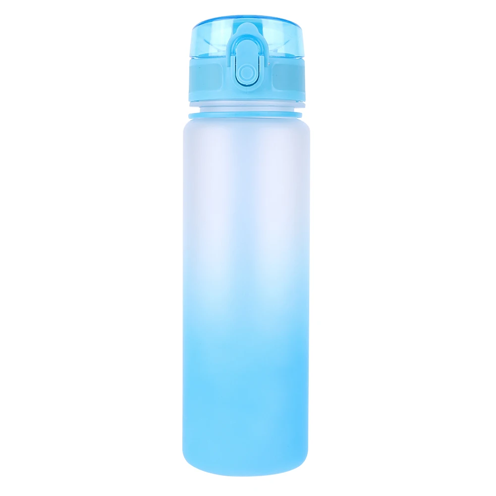 Frosted Water Bottle 500ml Leakproof Dazzling Color Large Capacity Gradient Cup Outdoor Fitness