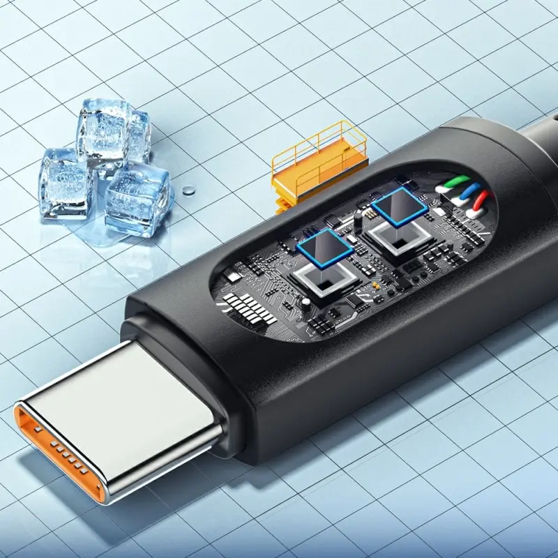 Cavo USB Type-C 2 Metri Per Oppo Reno6 Pro 5G – Ricarica Rapida E Sincronizzazione Dati, Connettore In Alluminio - 3