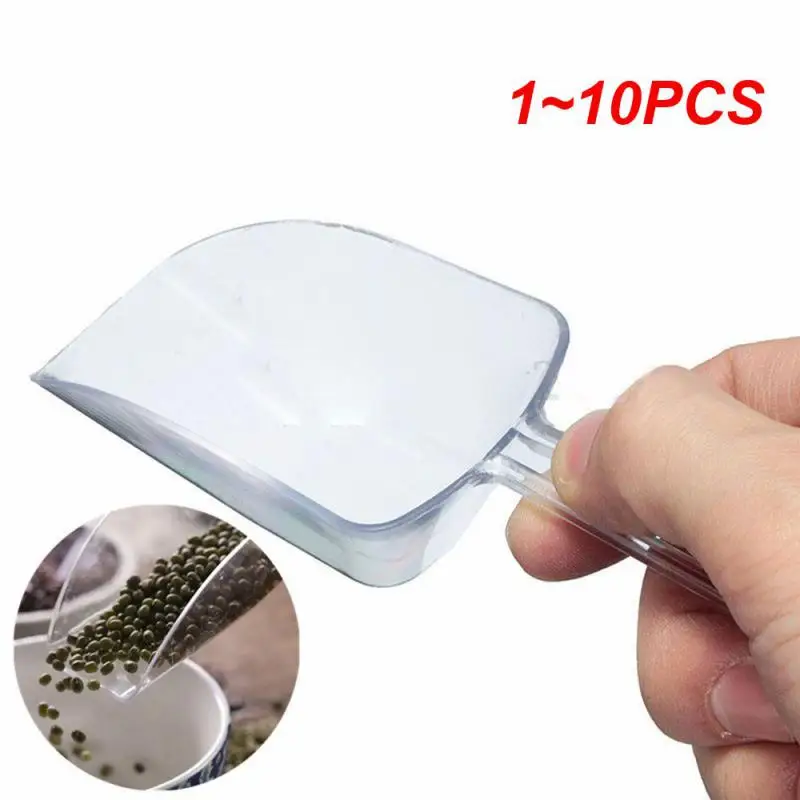 1 ~ 10Pcs Kitchen Cream Buffet Farina Mini Pale Di Ghiaccio Trasparente Cibo Candy Scoop Plastica