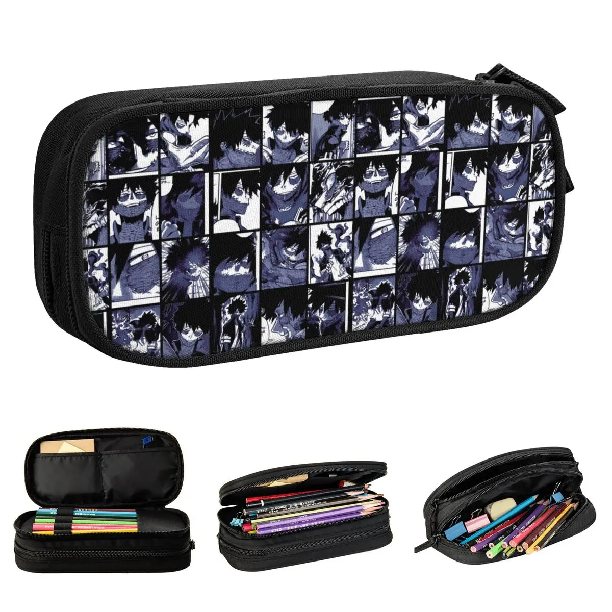 

My Hero Academia Dabi Collage Pencil Cases Creative Pen Bag Kids Large Storage School Supplies Cosmetic Pencil Box