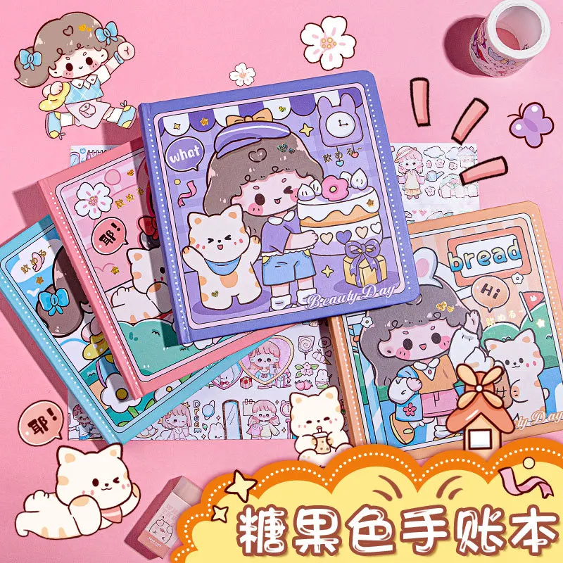 Sijin Hand Ledger Taole Sauce Cartoon Cute Color Page Online Popular Girl Student Diary Notebook