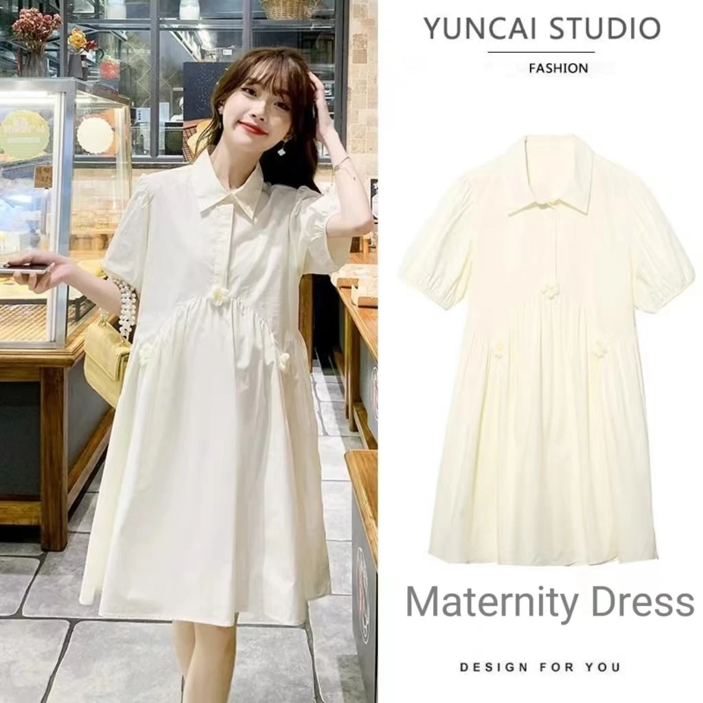 Maternity Summer Dress Set Chao Mom Maternity Set Petite Plus Size Loose Summer Nursable Skirt Maternity Dresses 3