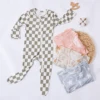 HappyFlute New Print Soft Bamboo Cotton Jumpsuit Footbinding Baby Romper Spring and Autumn Baby Boy&Girls Newborn Clothings 2