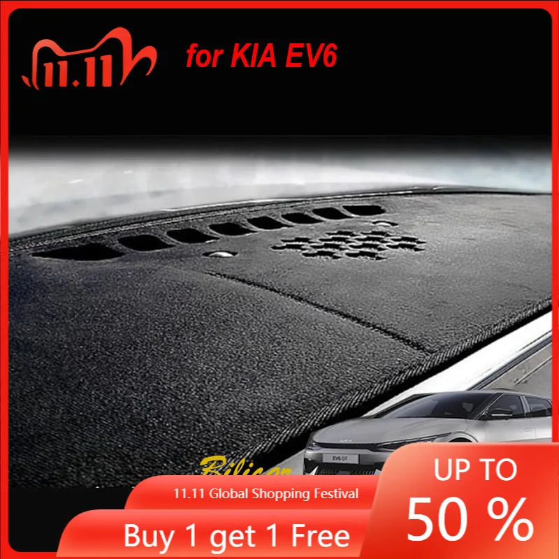 

Car Dashboard Mat Dustproof Instrument Platform Cover Non-Slip Carpets For KIA Ev6 2022 2021 2023 Accessories
