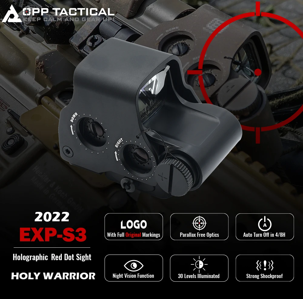 New 2025 Holy Warrior S1 EXPS-3-0 NV Function 558 Red Dot Sight