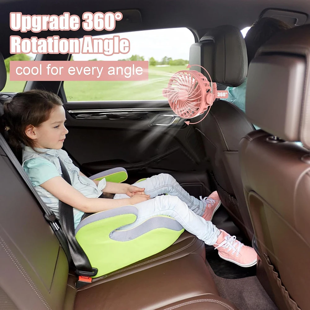 مروحة عربة أطفال صغيرة محمولة باليد ومقعد السيارة...