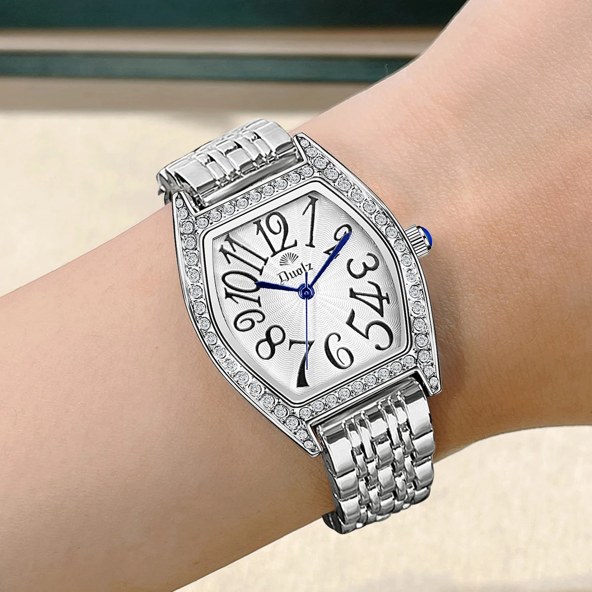 ساعة نسائية بسيطة بحزام فولاذية ، أزياء كلاسيكية ،...