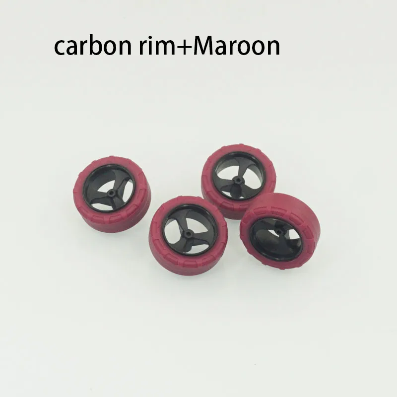 project D mini 4wd parts carbon small wheels maroon super hard tyre 95634/96635 narrow wide rims for tamiya mini 4wd racing car 4
