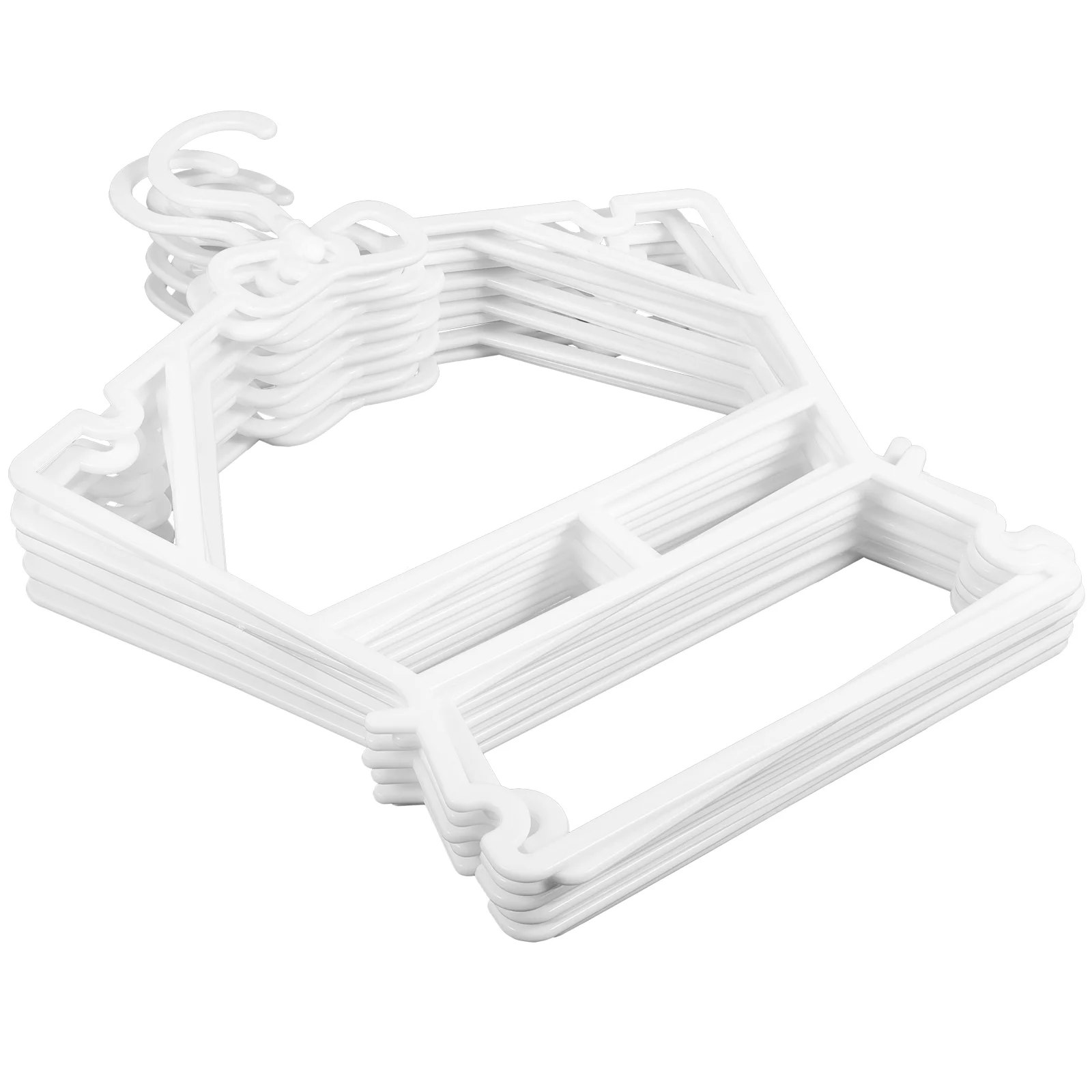 

10 Pcs Children's One-piece Hanger Toddler Hangers Baby for Clothes Kid White Plastic Super Thick Kids Childrens