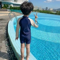 Children's Swimsuit Boys' Treasure One-Piece Swimsuit Children's Vacation Long Sleeved Quick Drying One-Piece Swimsuit 3