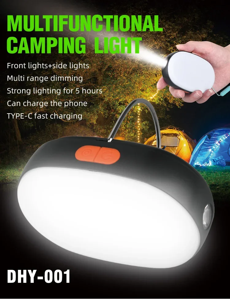 Description Picture 2 of itemUltra Bright Multifunctional LED Lamp Rechargeable Camping Lamp Hanging Tent Lamp Portable Outdoor Emergency Lighting LED Bulb