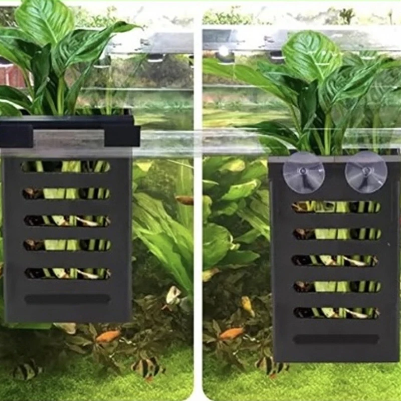 Aquarium Fish Tank Plant Holder with Hooks and Suction Cups for Emersed Plants Suitable for Aquatic Plant Cultivation Decoration