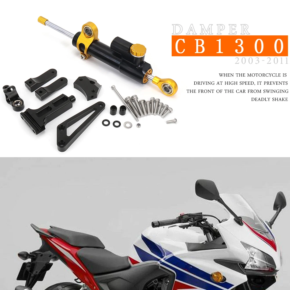 

For HONDA CB1300 CB 2004 2005 2006 2007 2008 2009 2020 New Motorcycle CNC Steering Damper Bracket Mounting Kit 1300 2003 - 2011
