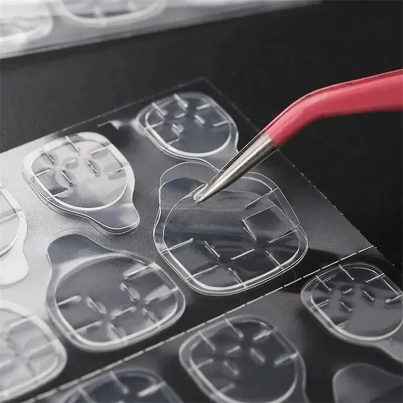 25 Sheet/600PCS Nail Jelly Glue Double Sided False Nail Art Adhesive Tape Glue Sticker Fake Nail Glue Super Viscous ZZ02 5