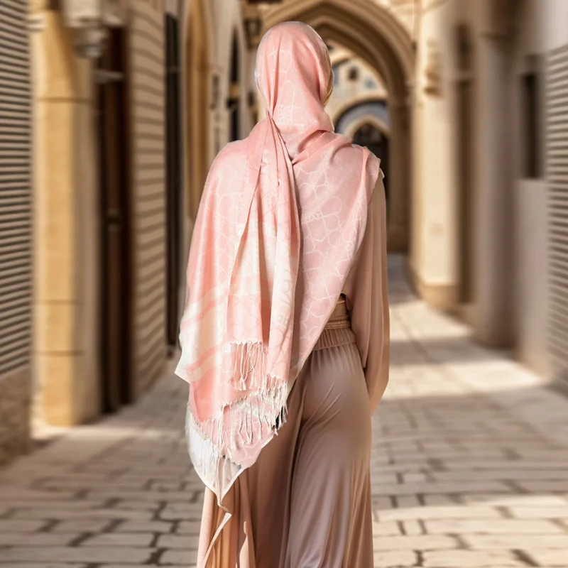 70*180cm Muslim Türkiye Iran Women's Diamond Headband Solid Fringe Sunscreen Scarf Fashion Simple Scarf Square Scarf