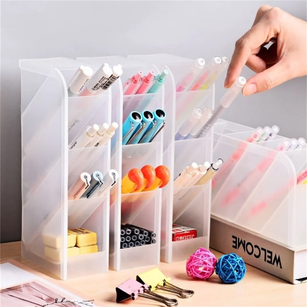 Desk Accessories Organizer Pen Holder Pencil Pot Storage Box Desktop Organizer Stand for Pens Case Office Stationery Organizers
