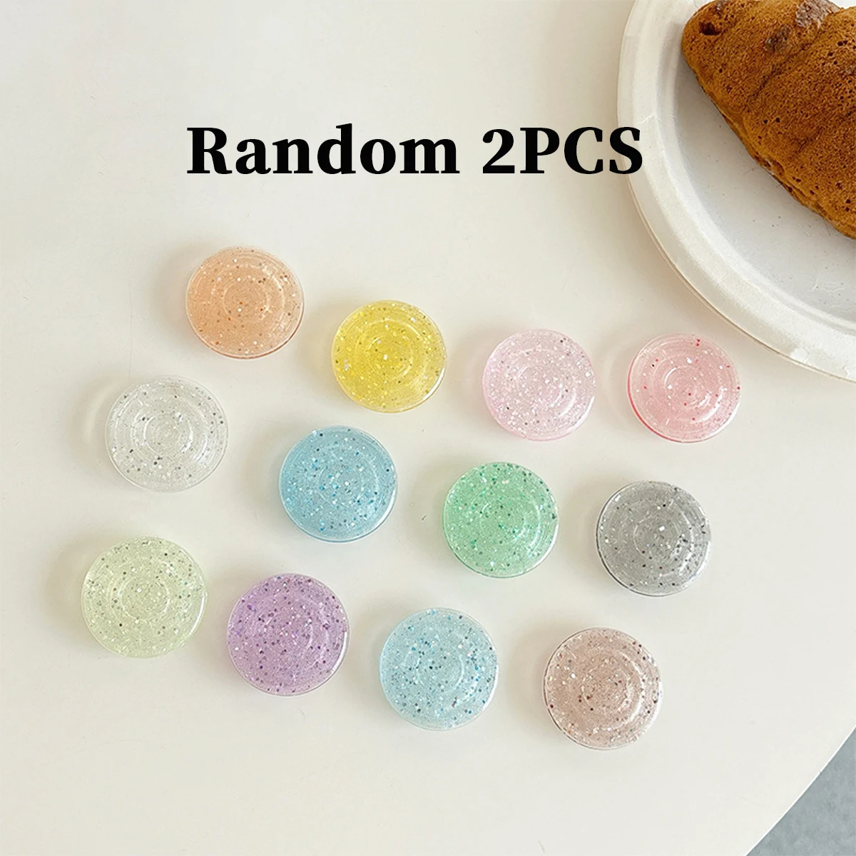 Support de téléphone Pop Socket à paillettes couleur unie, support de bureau rétractable et portable pour regarder des émissions, design créatif et simple