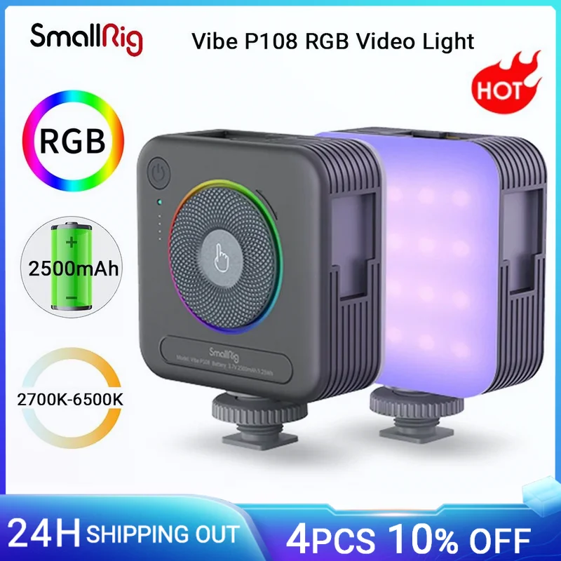 Smallrig P108 Rgb Video Light Portatile Led Camera Lights 360 ° Full Color Photography Lighting Per Sony Youtube Vlogging -4055