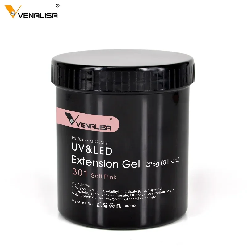 225g Venalisa Camouflage Soak Off UV LED Clear Color Builder Extension Nail Gel Jelly Gel Quick Building Nail Gel Polish 6