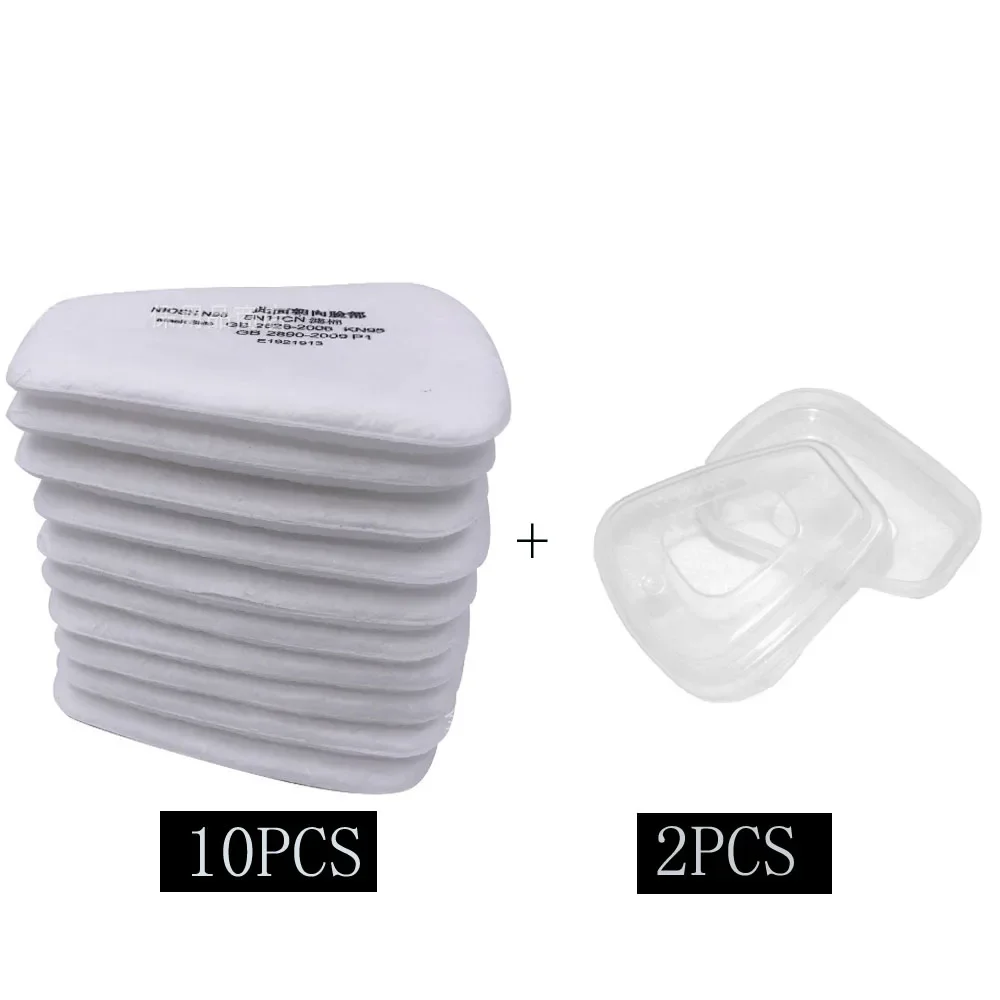Professional-Grade Cartridge Box and Cotton Filters Set for Dust and Gas Protection