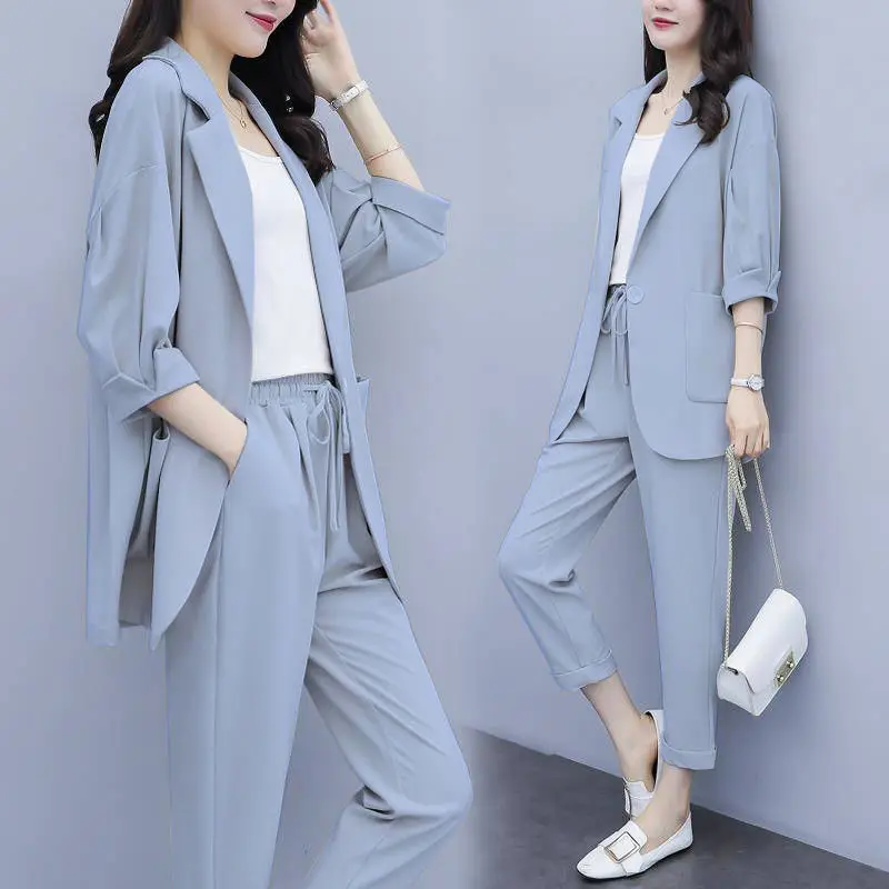 

Fashion Small Suit Coat Women's Spring and Autumn Thin 2022 Korean Version Loose Leisure Temperament Net Red Suit Suit Women