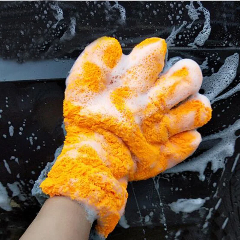CDWTS Ultra-Luxury Microfiber Car Wash Gloves Car Cleaning Tool Home use Multi-function Cleaning Brush Detailing