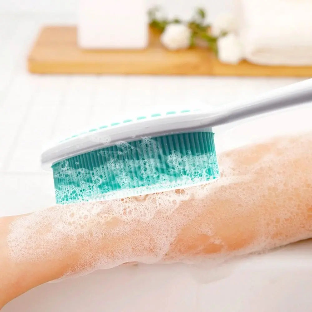 Silicone Double Sided Shower Body Brush Exfoliating Scrubber