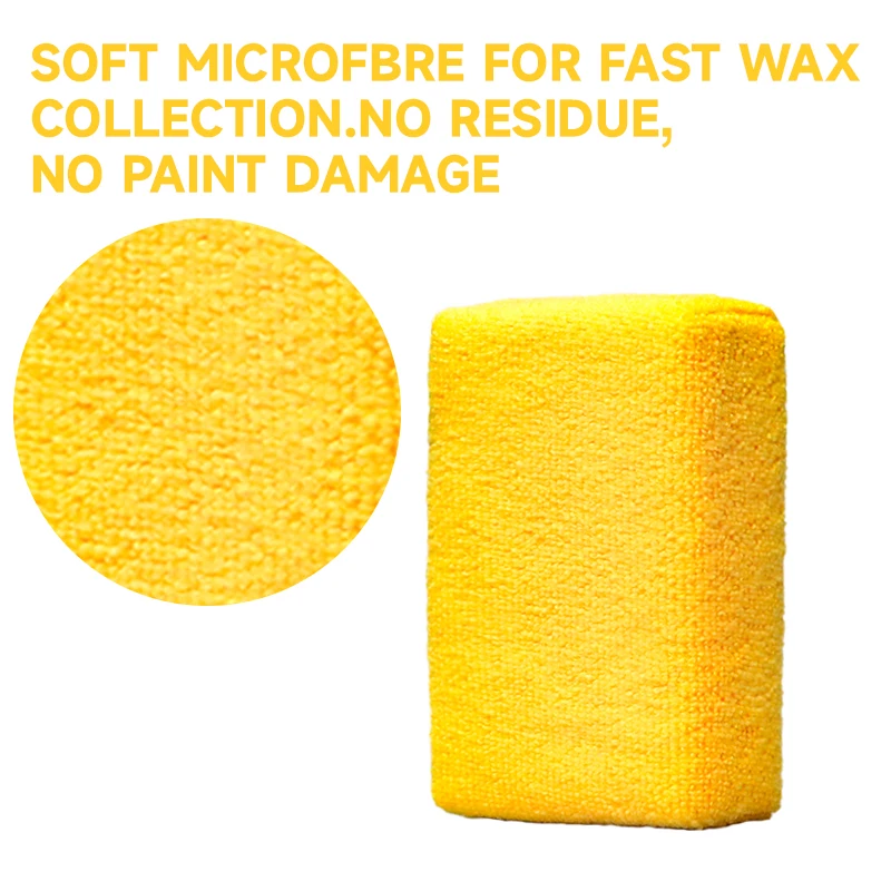 Microfiber Applicator Pads, Premium Microfiber Sponge, Car Wash Sponge and Cleaning Pads, Perfect for Effortless Wax, Sealant 3