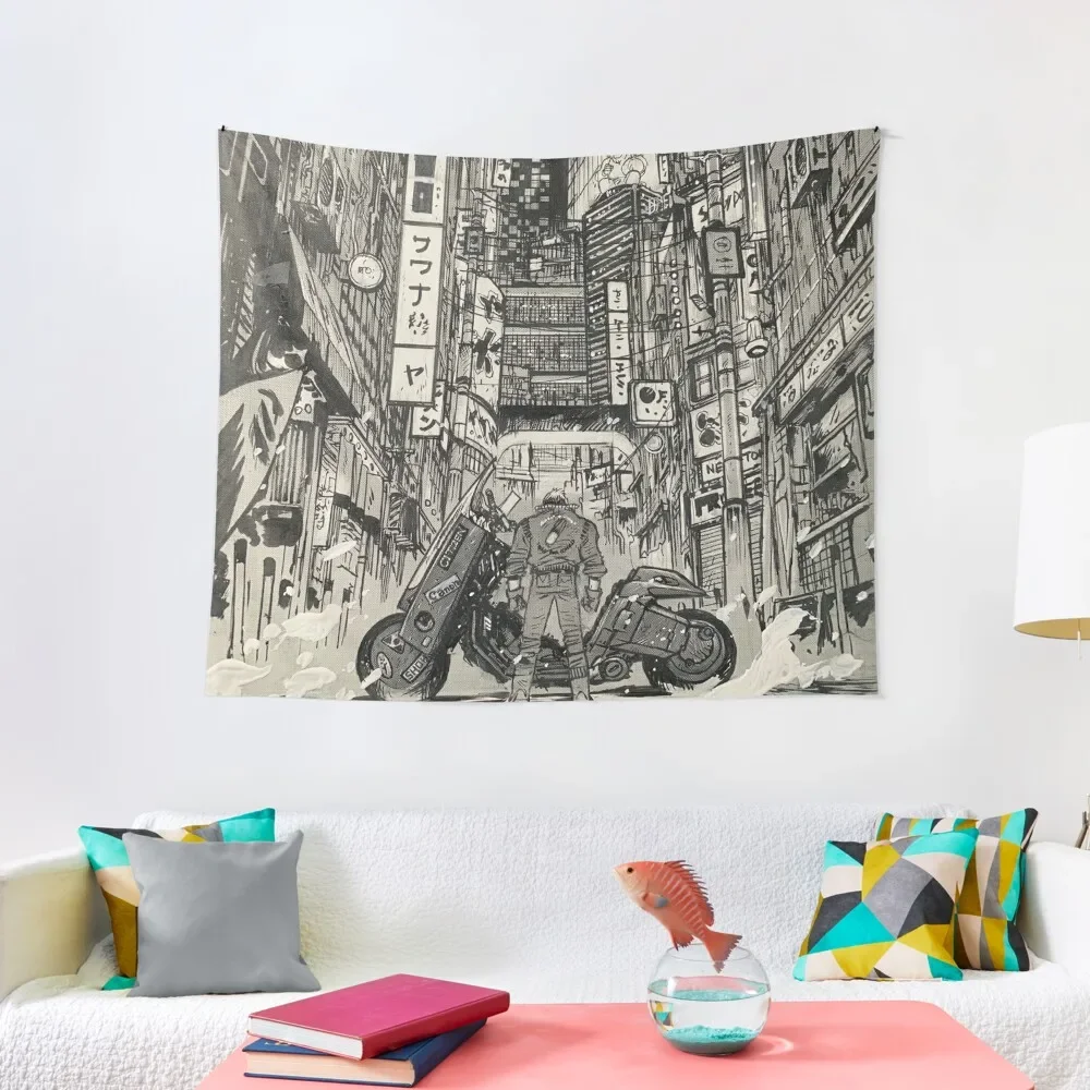 Monochrome akira Tapestry Room Decorations Aesthetic Cute Room Decor Cute Room Things Bedroom Decorations Tapestry