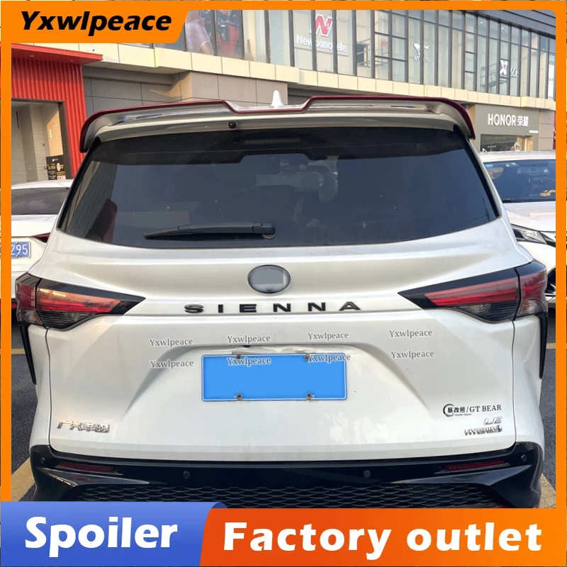 

For Toyota NEW Sienna 2020 2021 2022 2023 Trunk Spoiler ABS Glossy Black/Carbon Look Rear Roof Spoiler Wing Body Kit Accessories