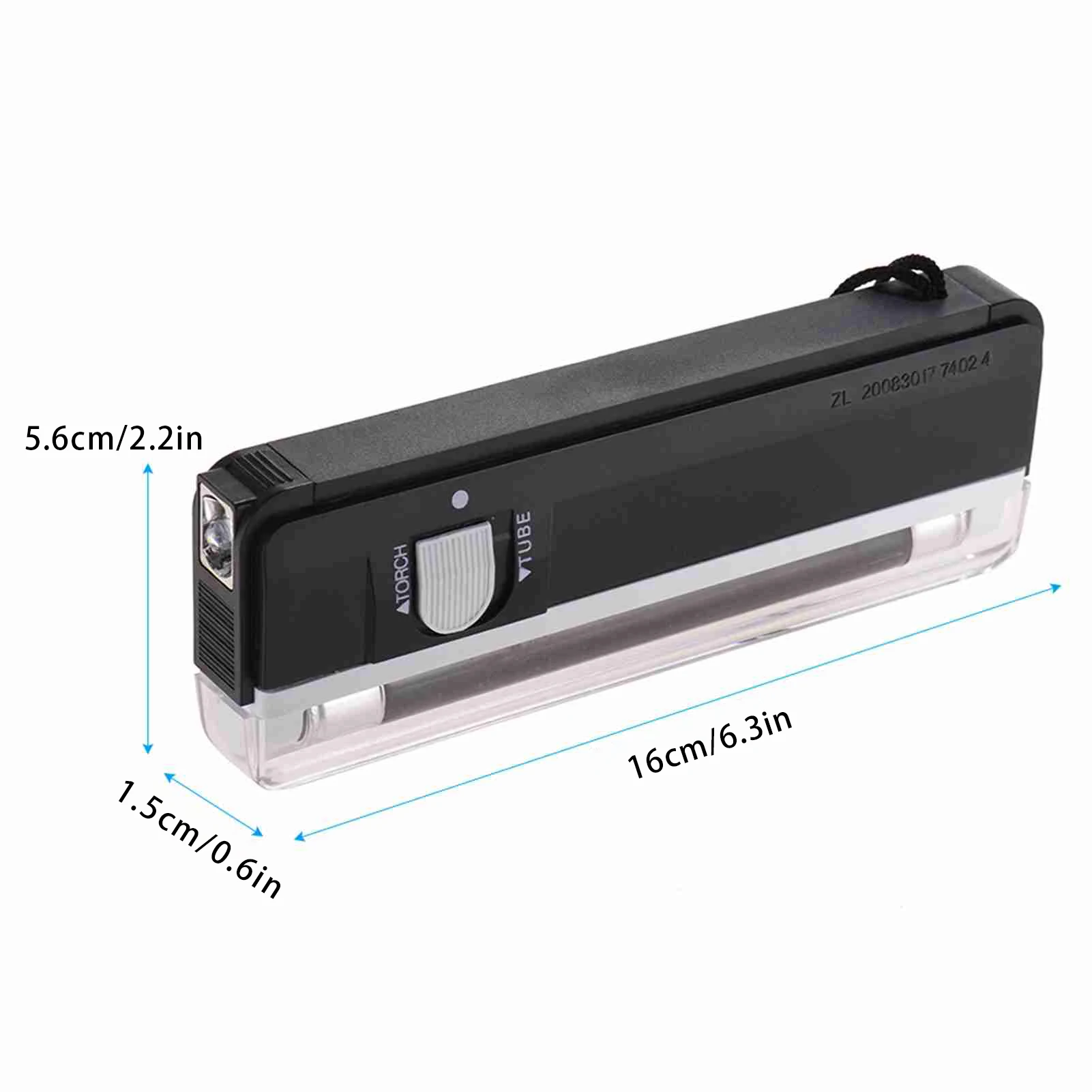 【New】2-in-1 Mini Money Detector Counterfeit Cash Currency Banknote Bill Checker Tester with UV Light Flashlight for USD EURO