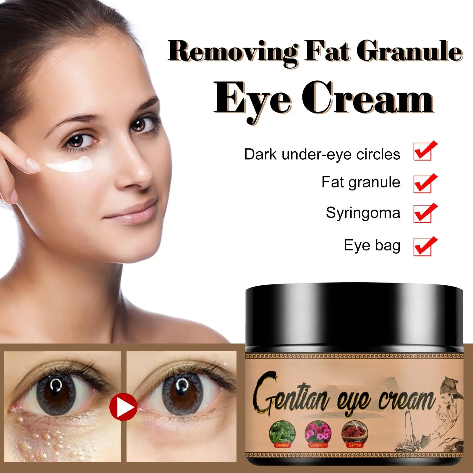 

Eye Cream Peptide Collagen Serum Anti-Wrinkle Anti-Age Remover Dark Circles Eye Care Against Puffiness And Bags