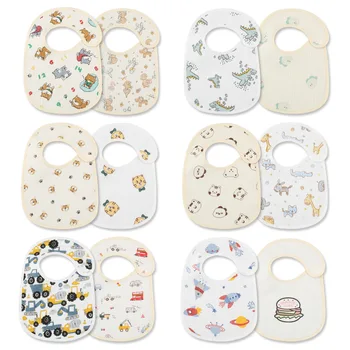2 pz/set Estate Bavaglini Impermeabili Nuovo Carino Cotone Bavaglino Infantile Neonato Panni per il Burp per I Bambini Della Ragazza del Ragazzo Morbido Alimentazione Saliva Asciugamano