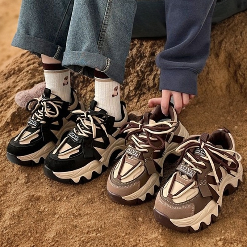 2025New Women Sneakers Spring and Autumn New Fashion Versatile Sports Shoes Internet Celebrity Platform Fried Street Dad Shoes