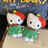 Christmas Hello Kitty Plush Toy Pendant Sanrio KT Cat Christmas Tree Dress Up Doll Keychain Decorative Bag Accessories Xmas Gift 1