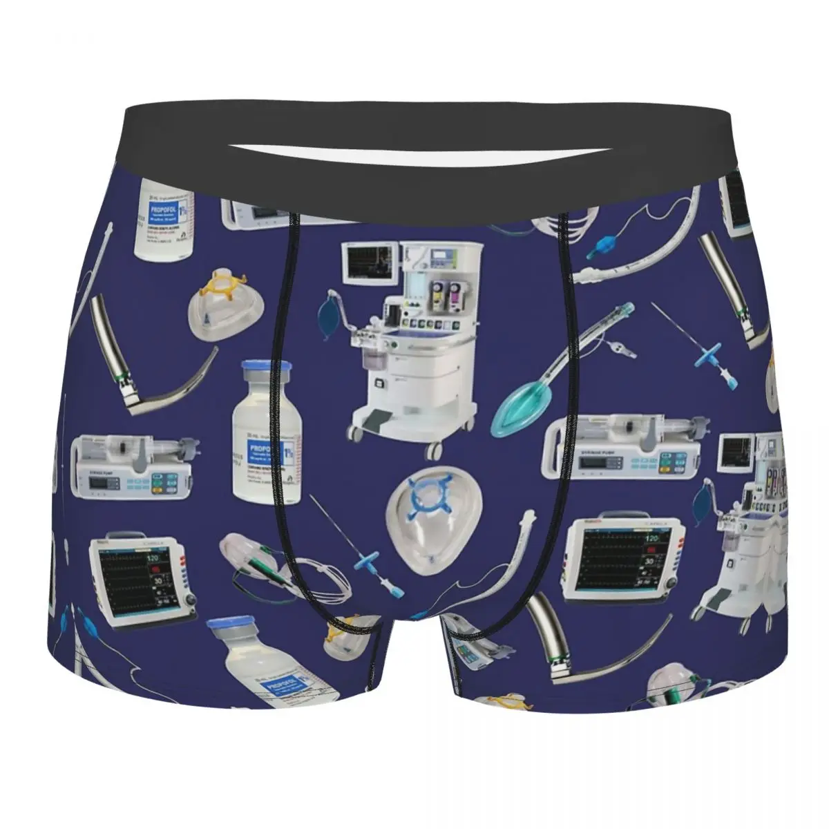 Tools Of The Trade SPACE BLUE Anesthesia Doctor 1 Men Boxer Briefs Underwear Highly Breathable Top Quality Birthday Gifts funny men s medical nurse anesthesia labels men s briefs highly breathable underwear top quality print shorts birthday gifts