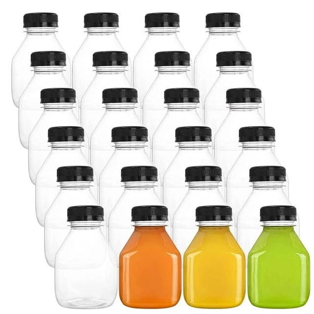 8oz (240ml) Juice Bottles with Caps for Juicing Reusable Clear Empty  Plastic Bottles Drink Containers Mini Fridge Juicer Shot - AliExpress