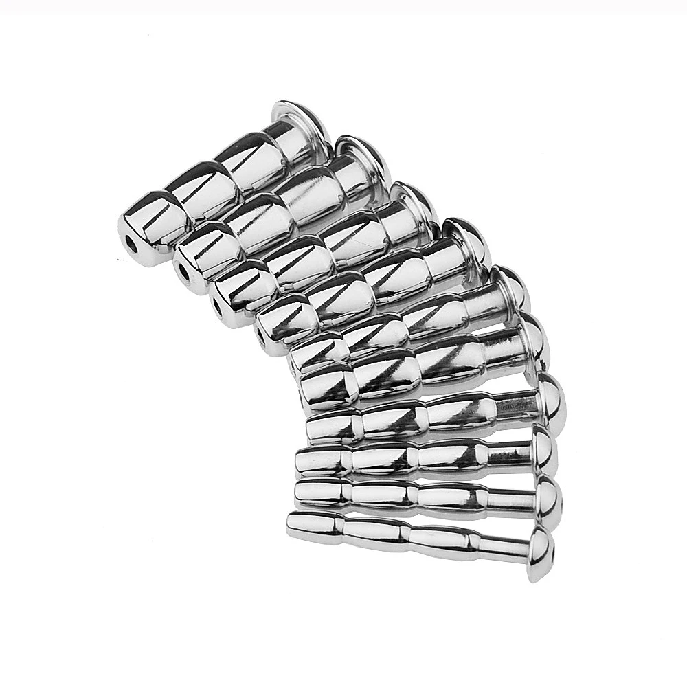 Penis Plug Sex Toys 10 sizes for Men Adult Game Stainless Steel urethral stimulator metal Urethral Dilator Masturbation