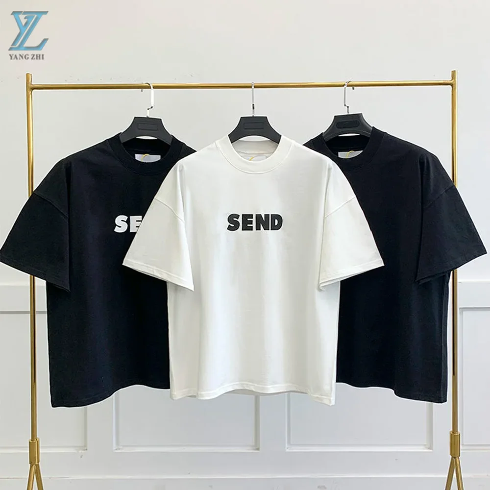 Summer Pure Cotton Round Neck Loose Fitting Unisex Casual T-shirt Oversize