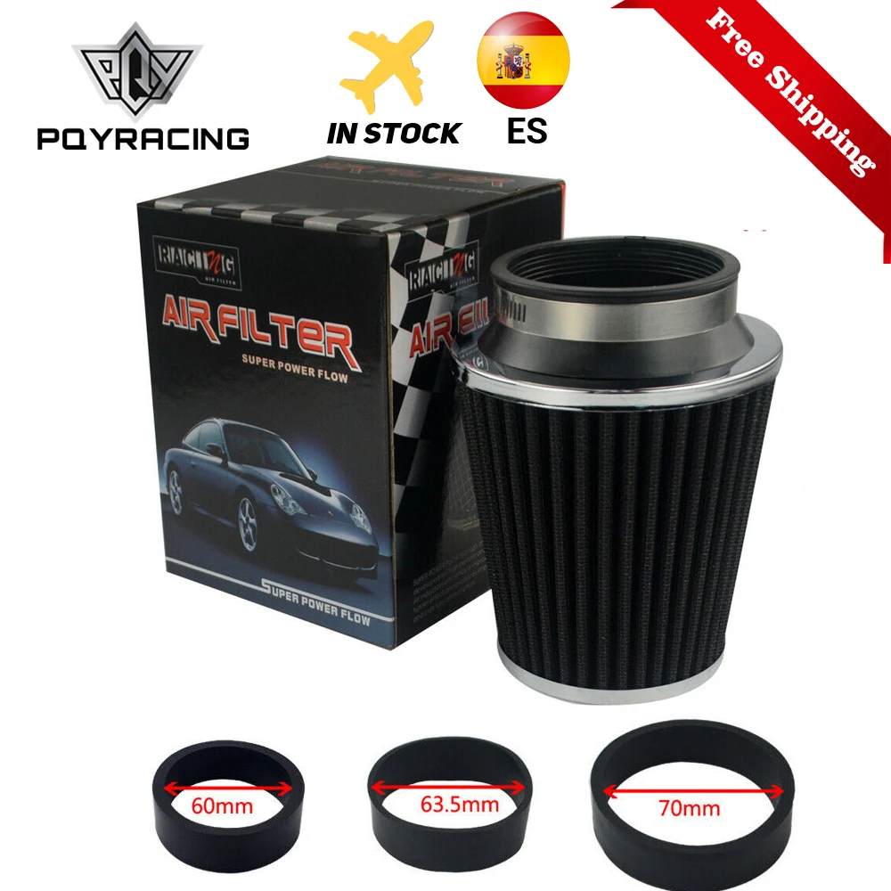 Car high flow cold air intake system mushroom head air filter 76mm 70mm 63.5mm 60mm