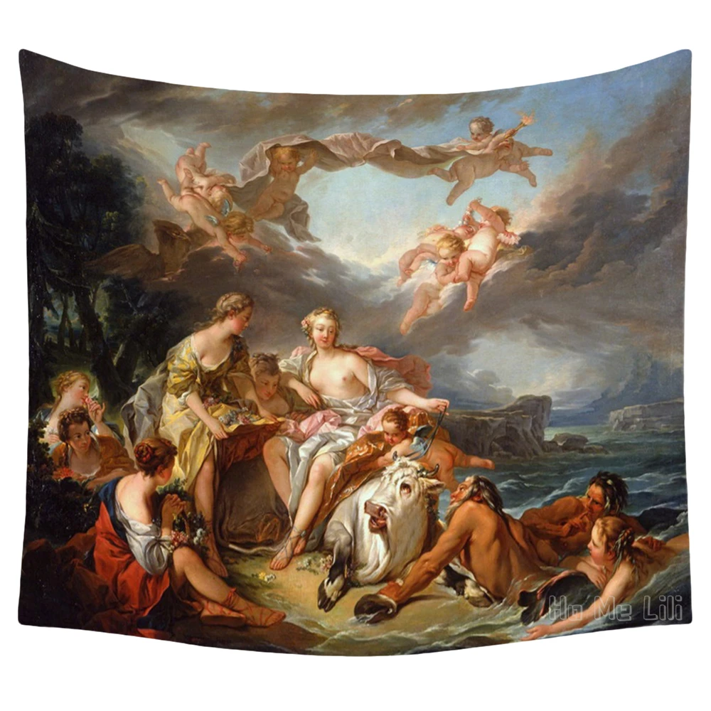 Tapestry Decorations Greek Art Italian Mythology Paradise Four Rivers Female Anthropomorphic Poster Tapestry Designer Room Ornament